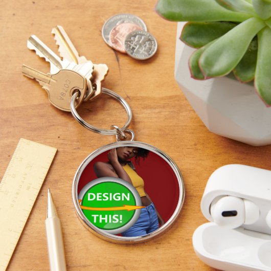 COOL! Sleutelhanger - Premium Round Large - Aangep (Bureau)