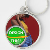 COOL! Sleutelhanger - Premium Round Large - Aangep (Voorkant)
