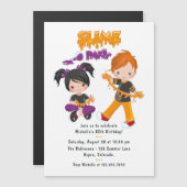 Cool Slime Party Birthday Magnetische Uitnodiging (Voorkant / Achterkant)