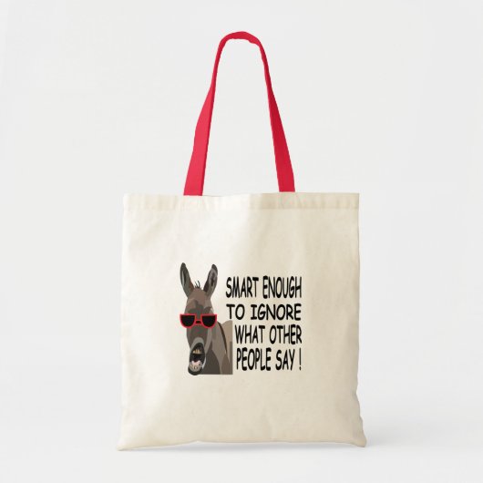 Cool Slimme Ezel Tote Bag (Voorkant)