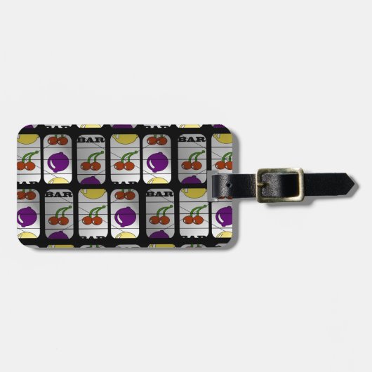 Cool Slot Machine Patroon Bagagelabel (Voorkant horizontaal)