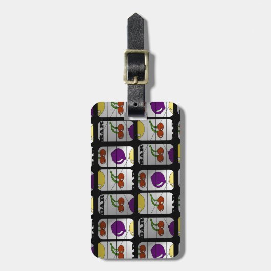 Cool Slot Machine Patroon Bagagelabel (Voorkant verticaal)