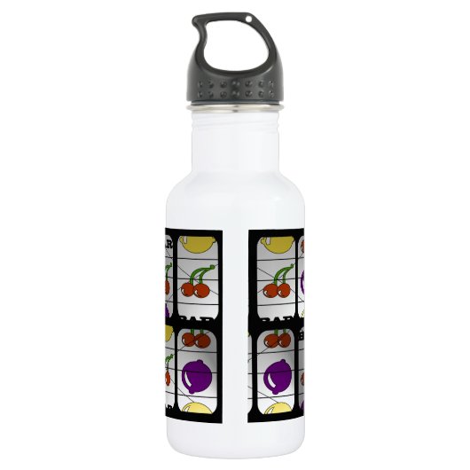 Cool Slot Machine Patroon Waterfles (Achterkant)