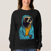 Cool Sloth With Sunglasses And Blue Jacket For Laz Trui (Voorkant)