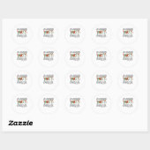 Cool Slumber Party Squad Funny Sleepover Pajam Ronde Sticker (Vel)
