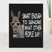 Cool Smart Donkey begroeting Kaart (Voorkant)