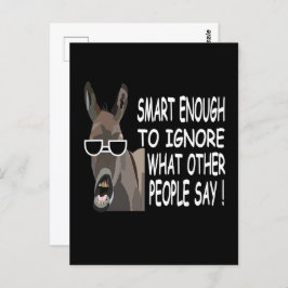 Cool Smart Donkey Briefkaart