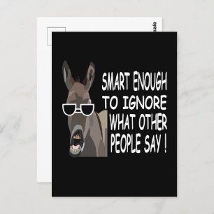 Cool Smart Donkey Briefkaart