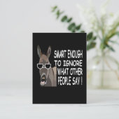 Cool Smart Donkey Briefkaart (Staand voorkant)