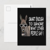 Cool Smart Donkey Briefkaart (Voorkant / Achterkant)