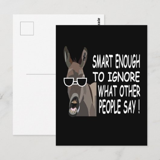 Cool Smart Donkey Briefkaart (Voorkant / Achterkant)