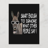 Cool Smart Donkey Briefkaart (Voorkant)