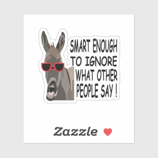Cool Smart Donkey Sticker (Vel)