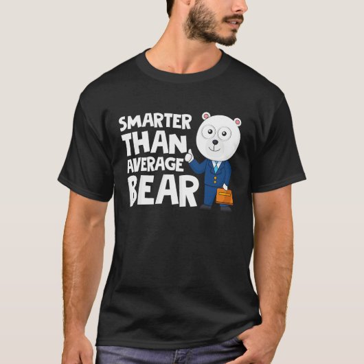 Cool Smarter Than Average Bear Polar Bear T-shirt (Voorkant)