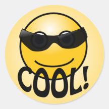 Cool Smile Face in Shades Teacher Grading Stickers