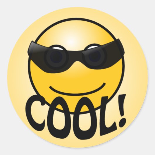 Cool Smile Face in Shades Teacher Grading Stickers (Voorkant)
