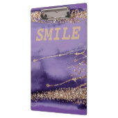 Cool Smile Gold Paarse sprankelend Klembord (Links)
