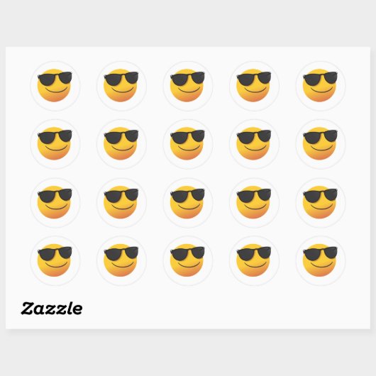 Cool Smiley Sticker | Fun Emoji Design (Vel)
