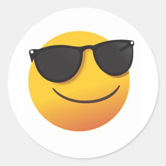Cool Smiley Sticker | Fun Emoji Design (Voorkant)