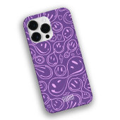Cool Smiling Face Smile Pattern Lavender Case-Mate iPhone Case