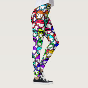COOL SMILING FACES GROEP I + jouw idee Leggings