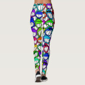 COOL SMILING FACES GROEP I + jouw idee Leggings (Achterkant)