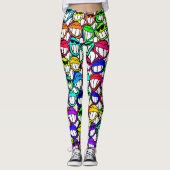 COOL SMILING FACES GROEP I + jouw idee Leggings (Voorkant)