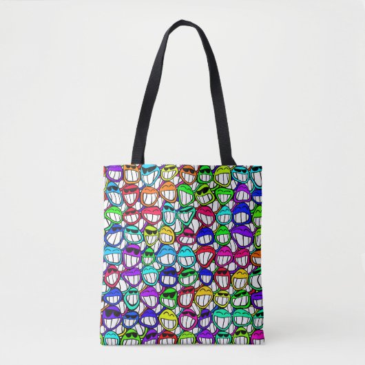 COOL SMILING FACES GROEP I + jouw idee Tote Bag (Voorkant)