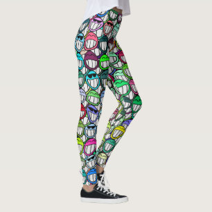 COOL SMILING FACES GROEP II + uw idee Leggings