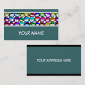 COOL SMILING FACES GROEP + jouw tekst & ideeën Visitekaartje (Voorkant / Achterkant)