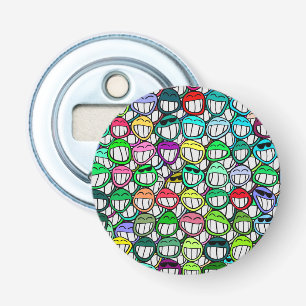 Cool Smiling Faces Patroon II Button Flesopener