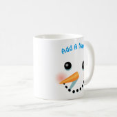Cool Smiling Snowman Cartoon Koffiemok (Voorkant rechts)