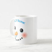 Cool Smiling Snowman Cartoon Koffiemok (Voorkant links)
