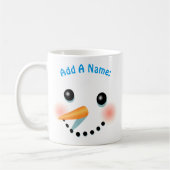 Cool Smiling Snowman Cartoon Koffiemok (Links)