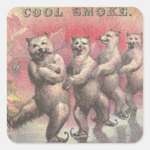 Cool Smoke Vierkante Sticker