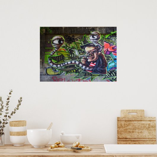 Cool Smoking Guy Poster (Keuken)