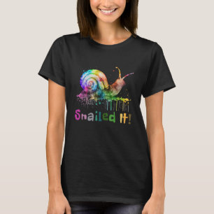 Cool Snail Rainbow Colours Snailed It voor Mannen T-shirt
