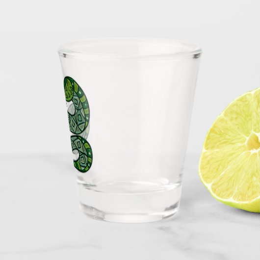 Cool Snake Metallized Tribal Art Shot Glas (Rechts)