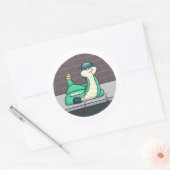 Cool Snake Ronde Sticker (Envelop)