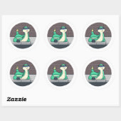 Cool Snake Ronde Sticker (Vel)