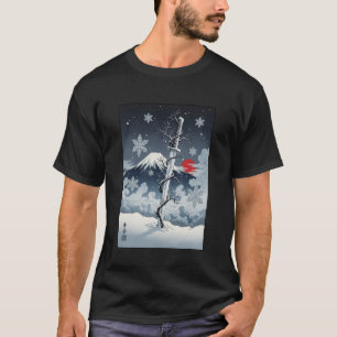 Cool Sneeuw Kunst Anime Japanse Samurai Katana Zwa T-shirt