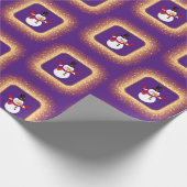 "Cool Sneeuwman" Kerstthema Cadeaupapier (Hoek)