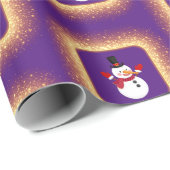 "Cool Sneeuwman" Kerstthema Cadeaupapier (Rol Hoek)