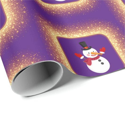 "Cool Sneeuwman" Kerstthema Cadeaupapier (Rol Hoek)