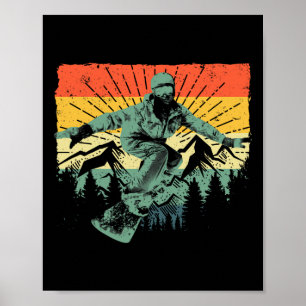 Cool Snowboard Art Mannen Vrouwen Snowboarden Poster