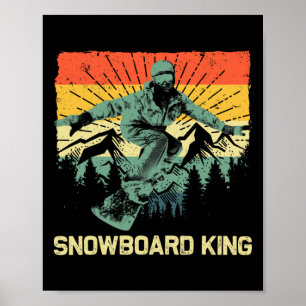 Cool snowboard voor mannen pa snowboarden skiën sn poster