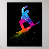 Cool Snowboarden voor Mannen Vrouwen Kinder Snowbo Poster (Voorkant)