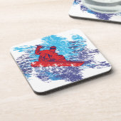 Cool Snowboarder Bier Onderzetter (Linkerzijde)