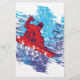 Cool Snowboarder Briefpapier
