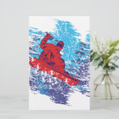 Cool Snowboarder Briefpapier (Staand voorkant)